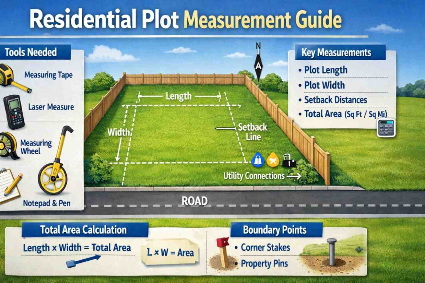 Sample Plot Size Table Residential Plot Measurement Guide: How to Calculate Plot Size & Area ...